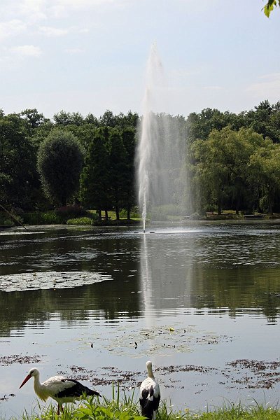 AK01.jpg - Een lastige fontein om goed in beeld te krijgen. Hij spuit zo hoog dat het bovenstuk erg wegvalt tegen de lichte lucht.