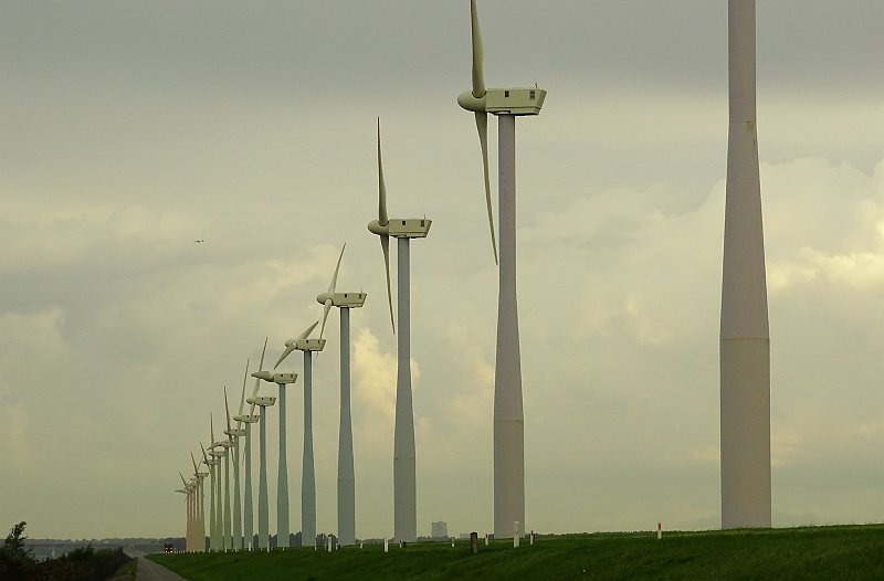 AP01.jpg - Mooie belichting en scherpte. Wat betreft de compositie had ik hier er ook weer voor gekozen om de eerste windmolen die in beeld is er wel helemaal op te hebben staan.